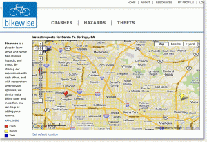 Bikewise map screenshot