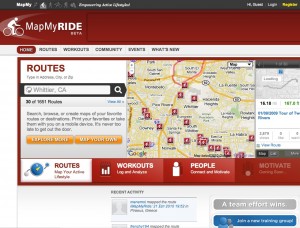 Map my ride screenshot