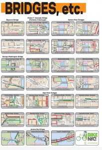 Map of bike-friendly NYC Bridges
