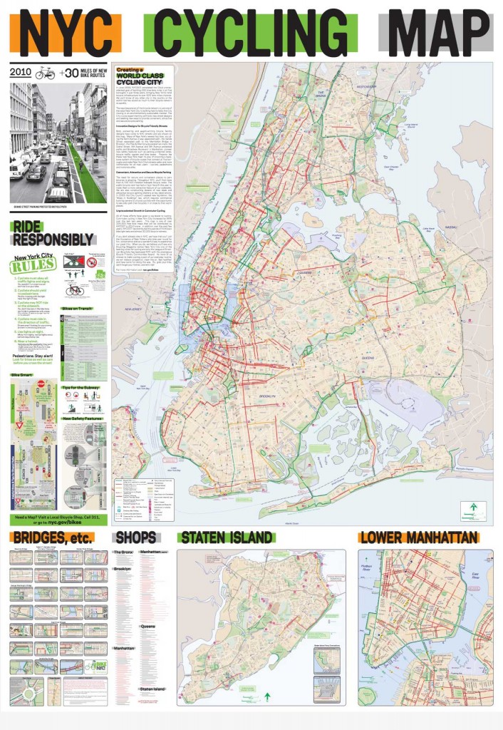 NYC cycling map