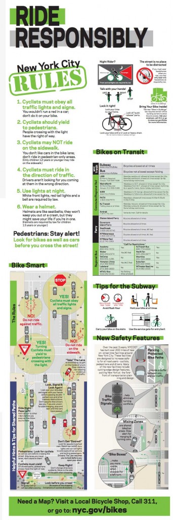 NYC ride responsibly flyer