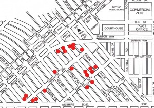 City's map of Golden Triangle bike racks