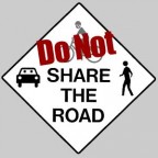 Don't share the road (sign)