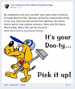 Beverly Hills Facebook Do Your Doo-ty post
