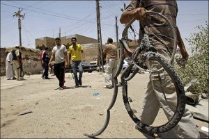 Bicycle bomb aftermath via BBC