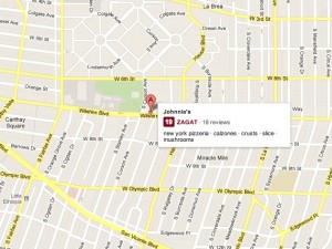 Johnnie's Pizza map