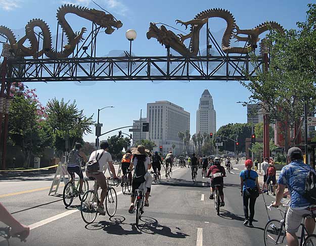 CicLAvia at Chinatown's Gate