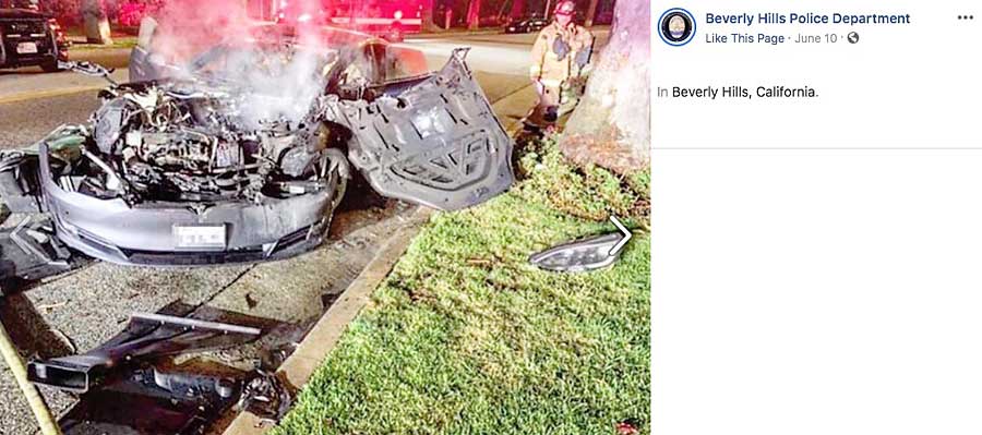 Beverly Hills car crash