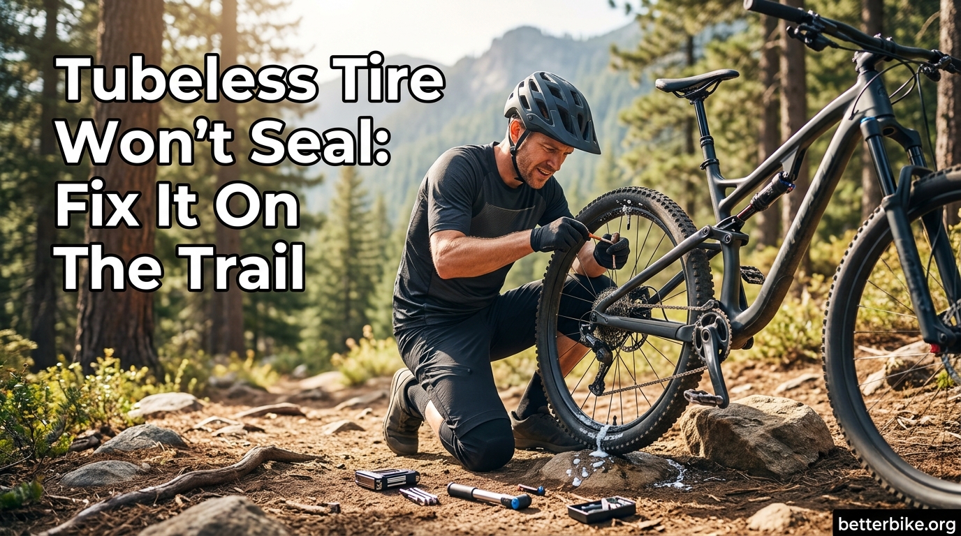 Tubeless Tire Won't Seal Fix It On The Trail