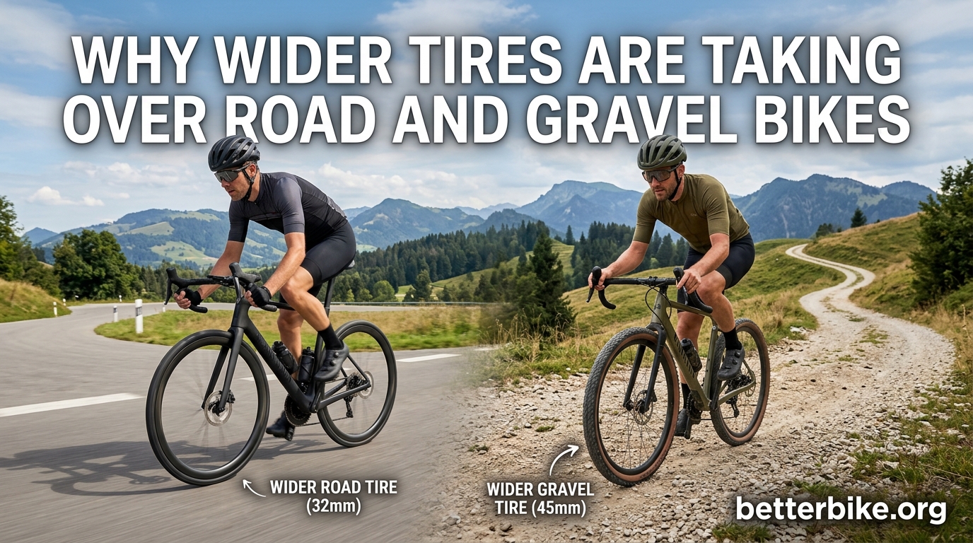 Why Wider Tires Are Taking Over Road and Gravel Bikes