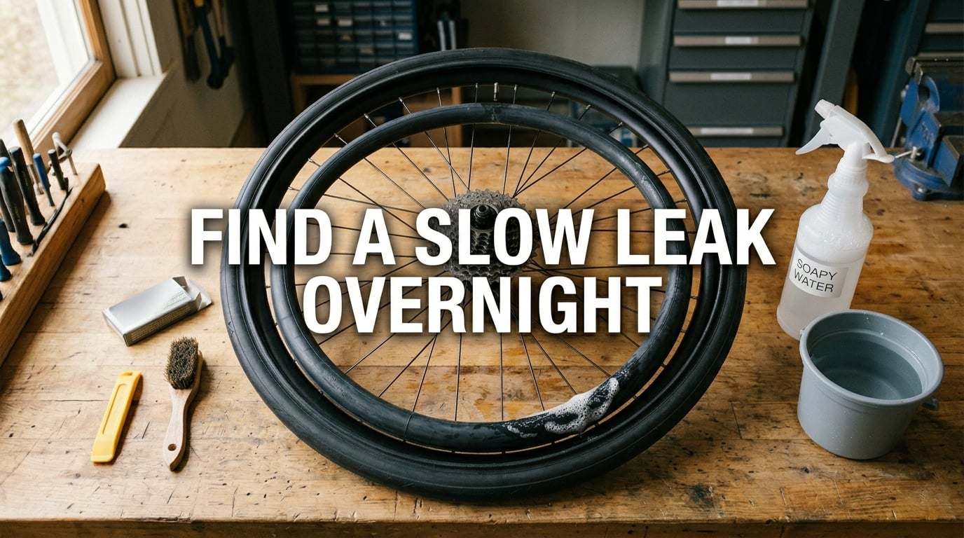How to find a slow leak in a tube that loses air overnight
