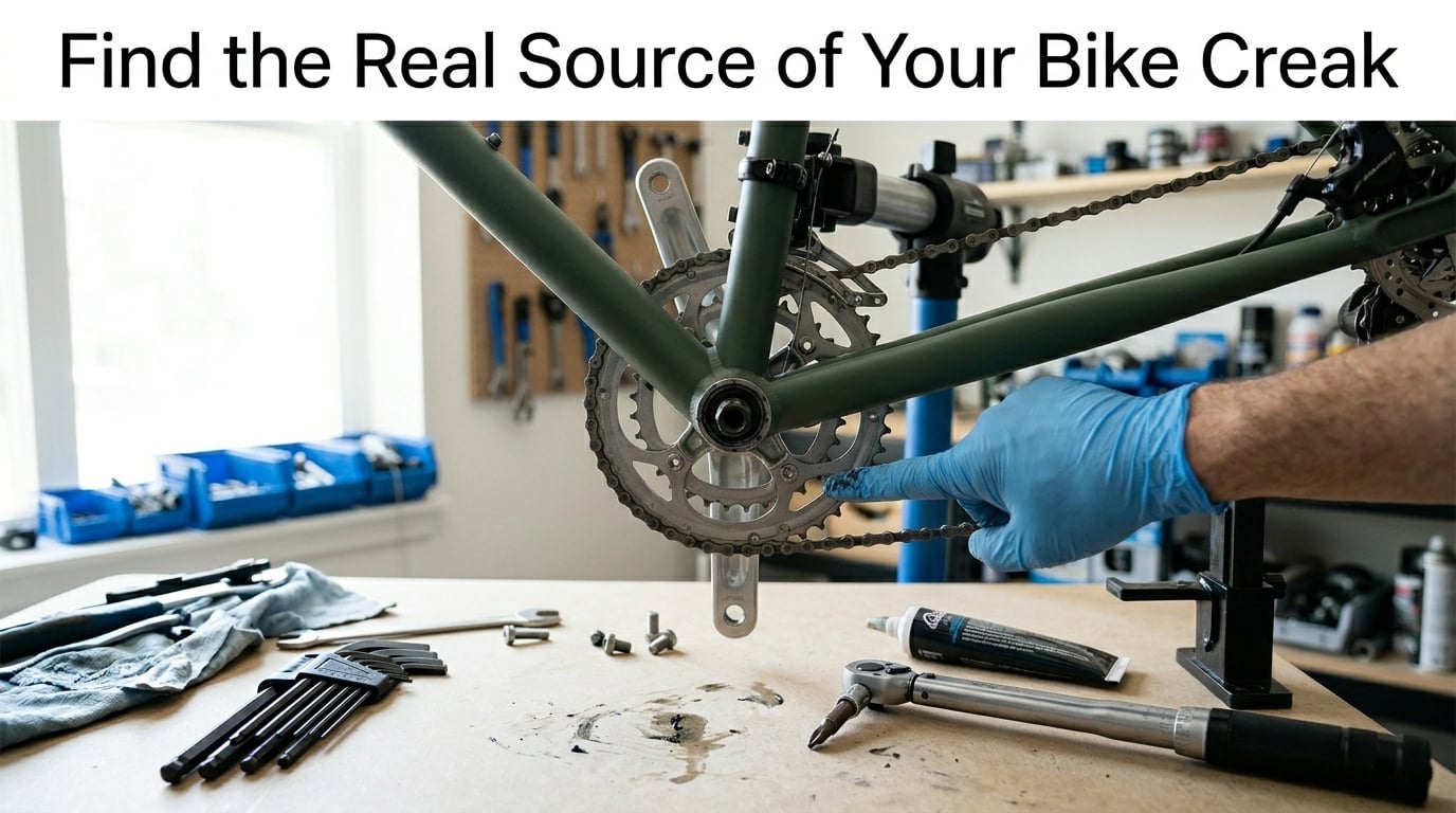 Creaking bottom bracket when pedaling: how to find the real source