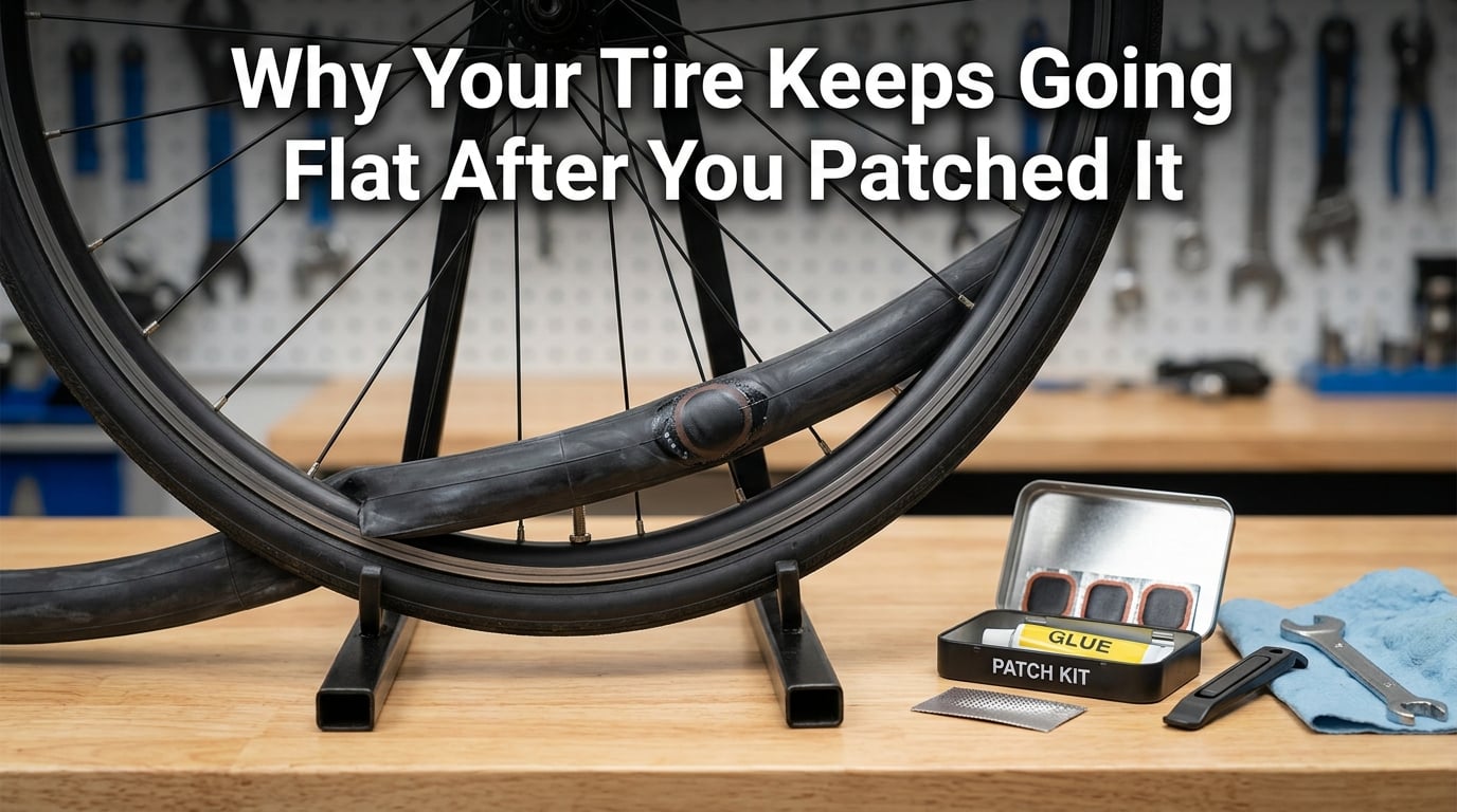 Why your tire keeps going flat after you patched it