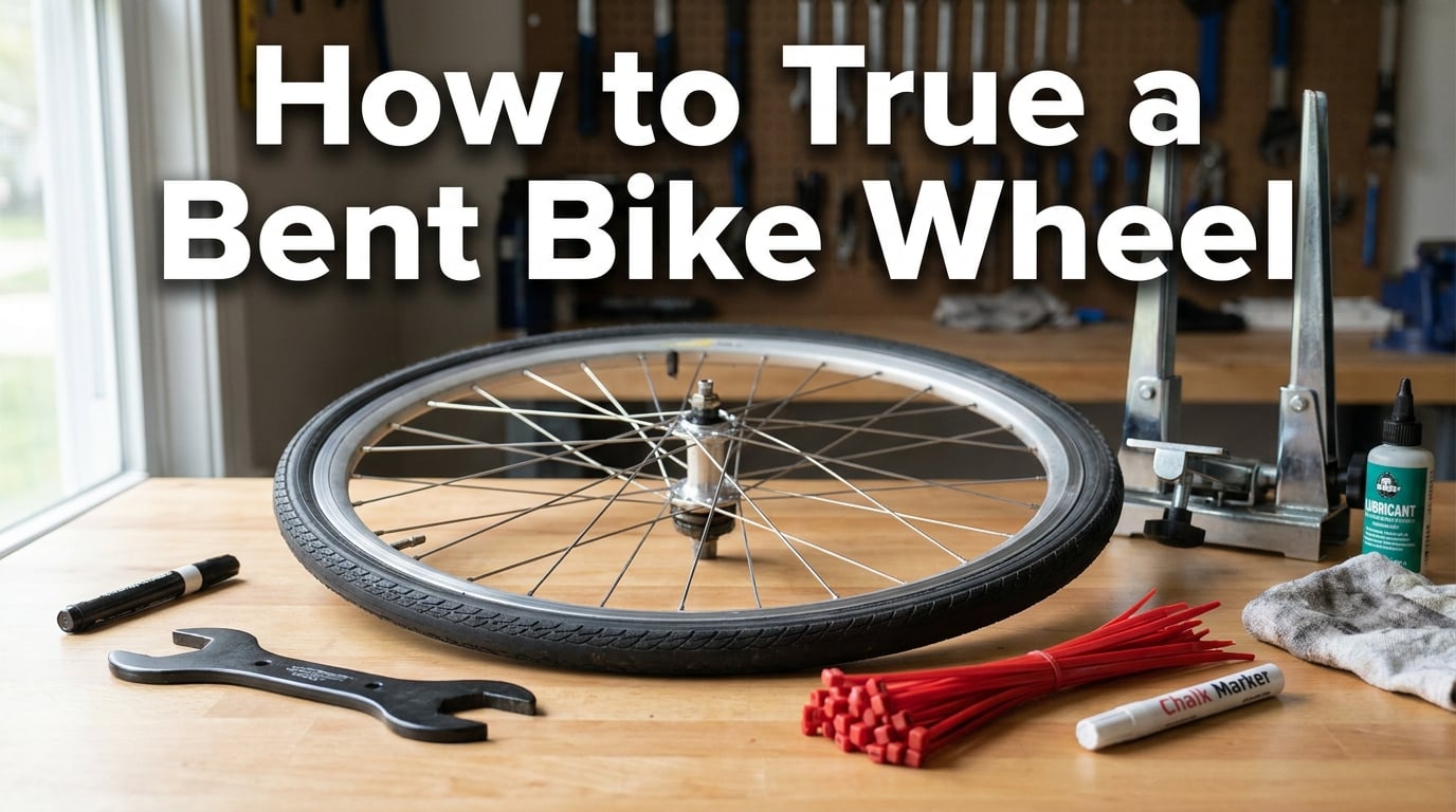 How to true a slightly bent bike wheel at home