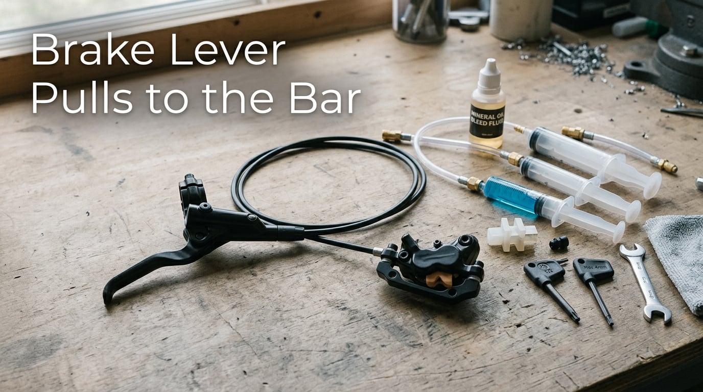 Brake lever pulls all the way to the bar: what it means and how to fix it