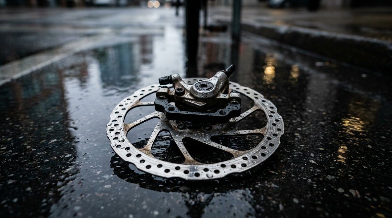 Why your disc brakes squeal after riding through rain or a puddle