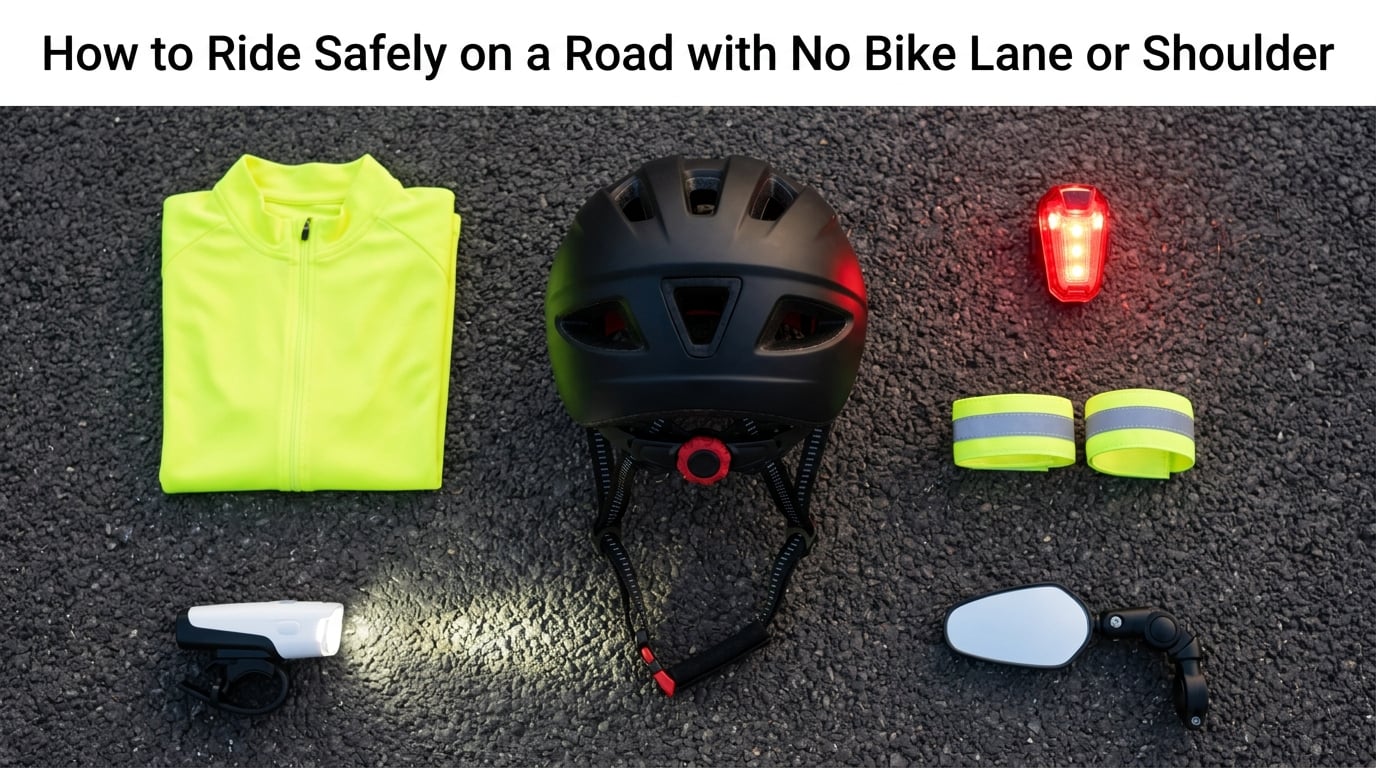 How to ride safely on a road with no bike lane or shoulder