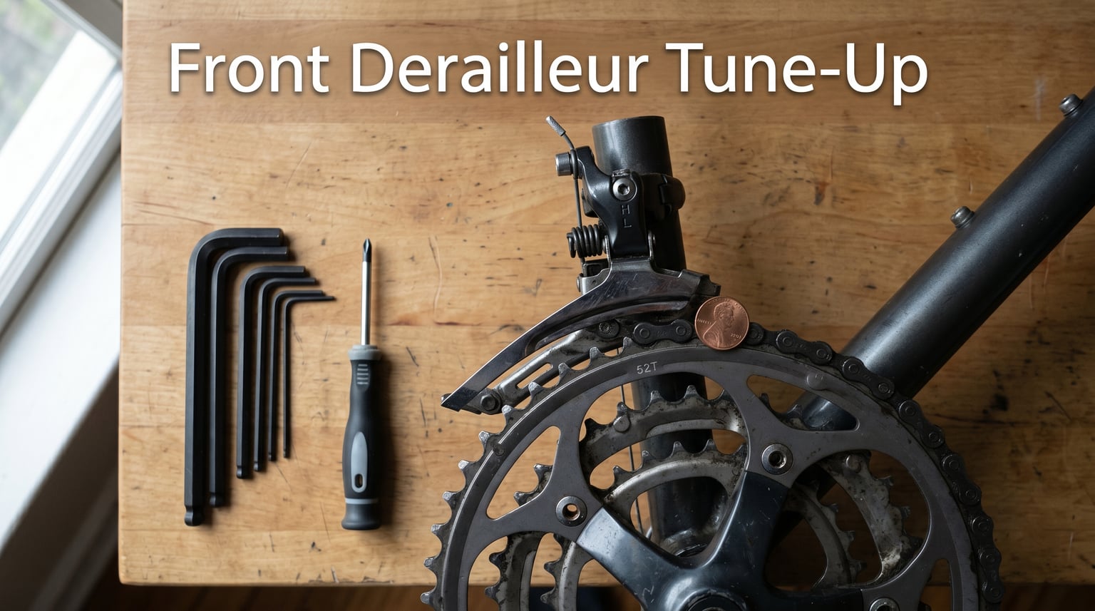 Front derailleur rubs the chain in certain gears: how to fine tune it