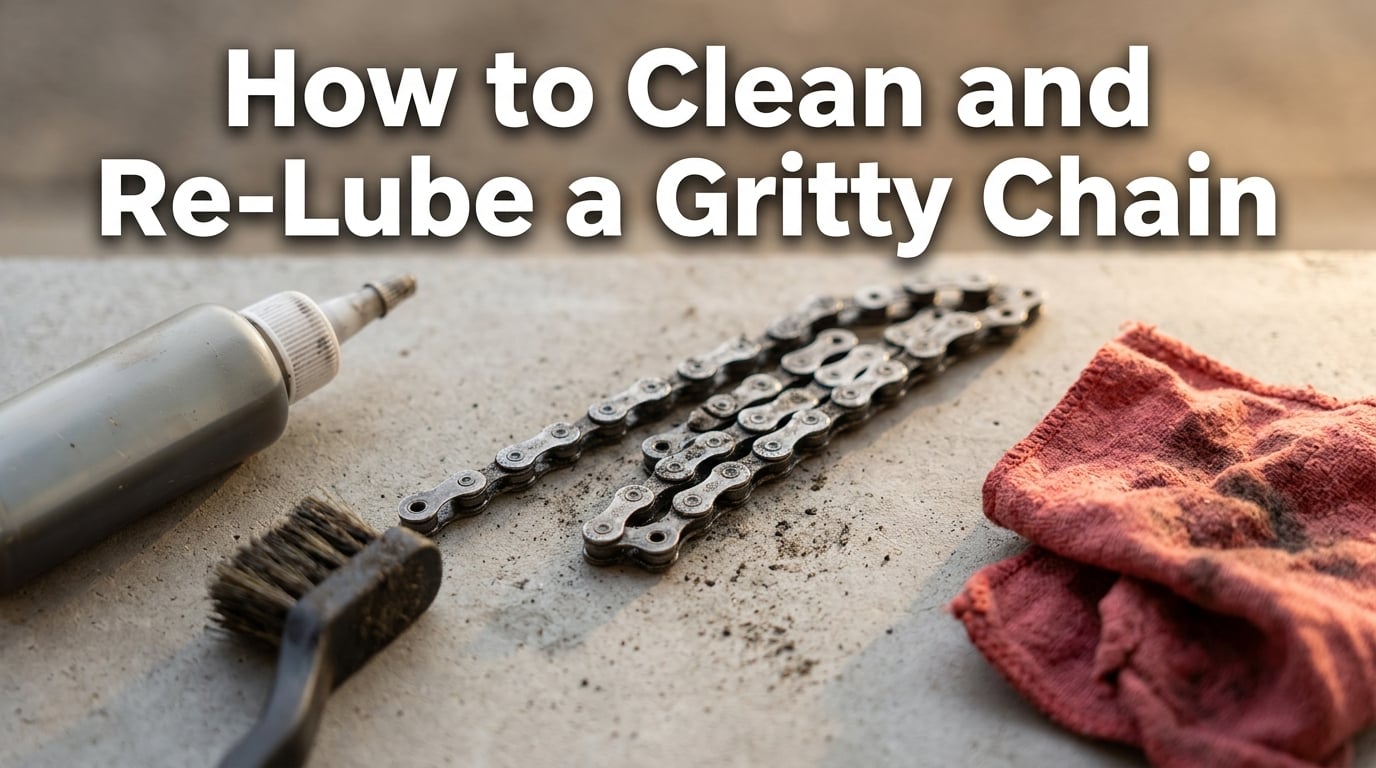 How to clean and re-lube a chain that has gotten gritty and loud