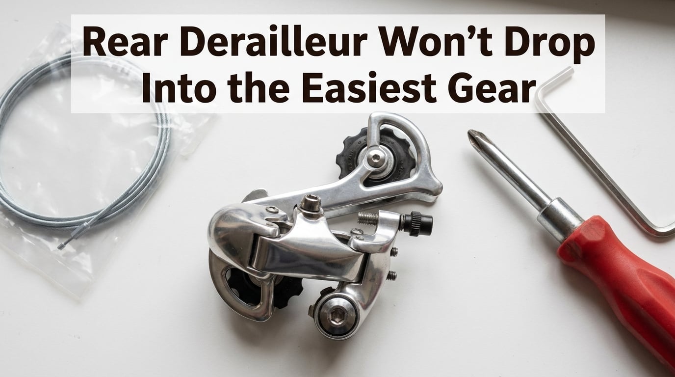 Rear derailleur won't drop into the easiest gear and how to fix it