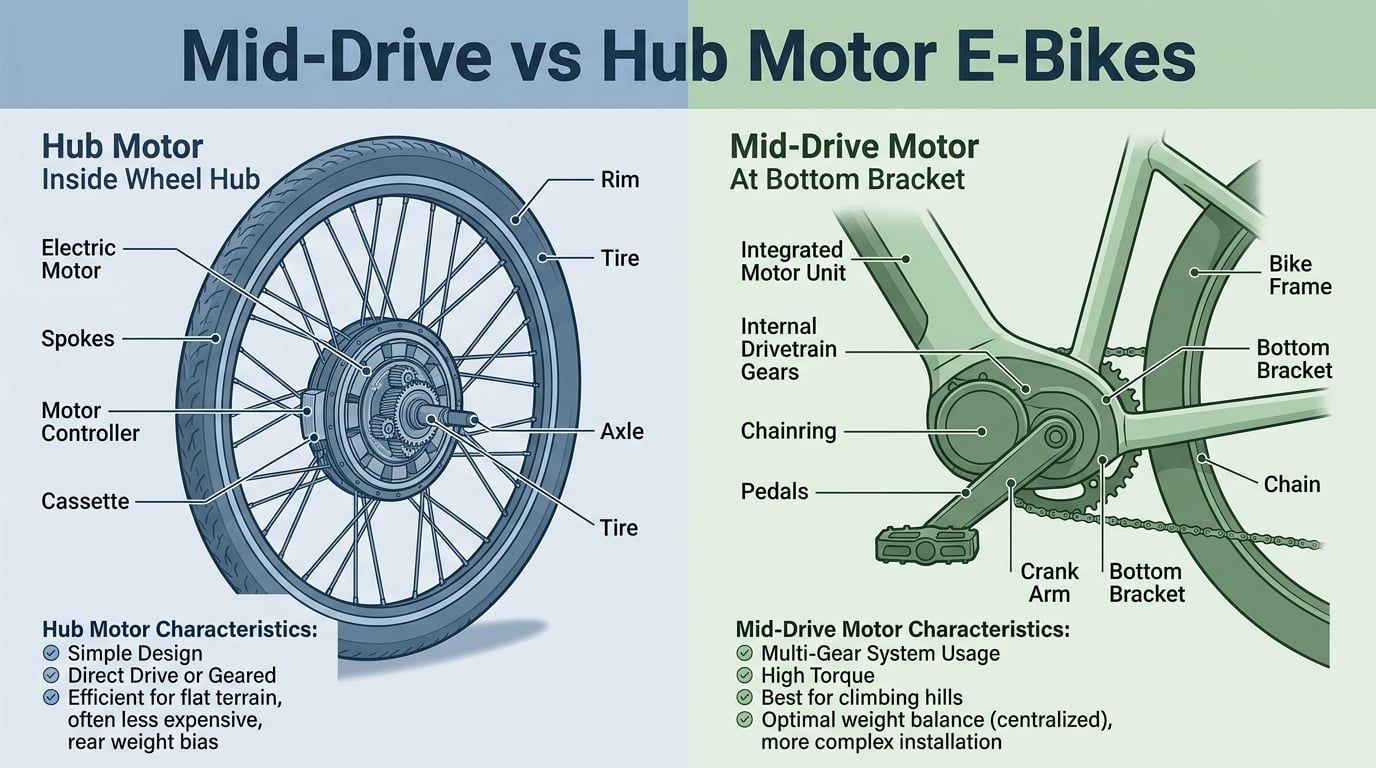 Mid-drive vs hub-motor e-bikes: which is right for how you ride