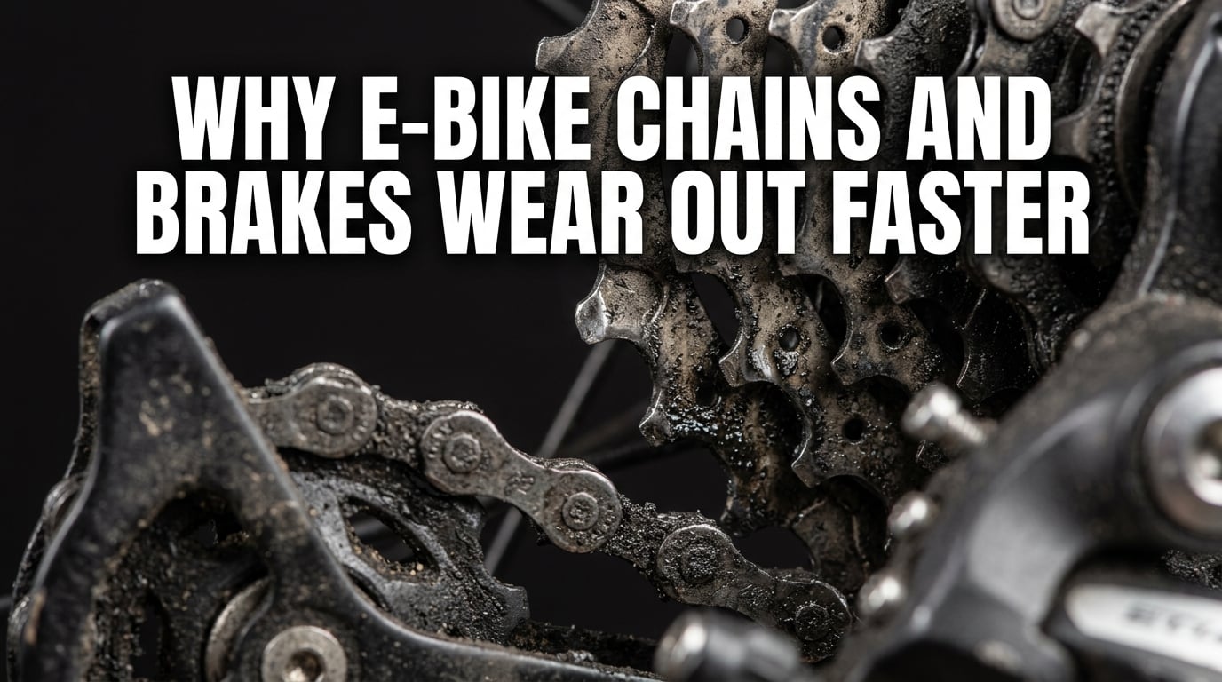 Why e-bikes wear out chains and brakes faster