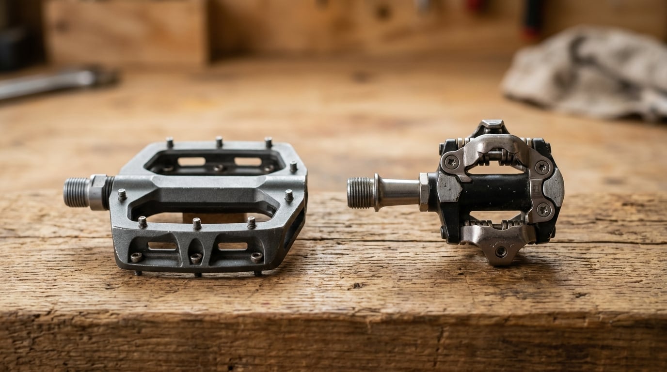 Clipless vs flat pedals for beginners