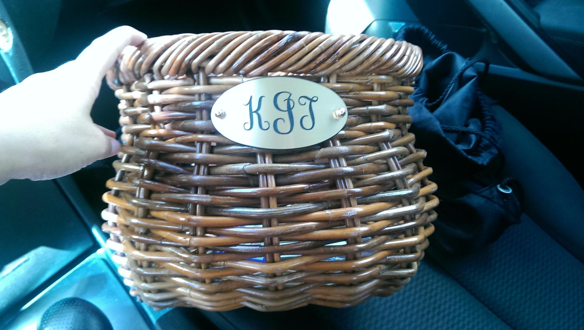Nantucket Bike Basket Co. Cisco Beach Collection Classic Handlebar Bike Basket, Hand-Woven Rattan, Leather Straps, Natural Honey customer photo 1
