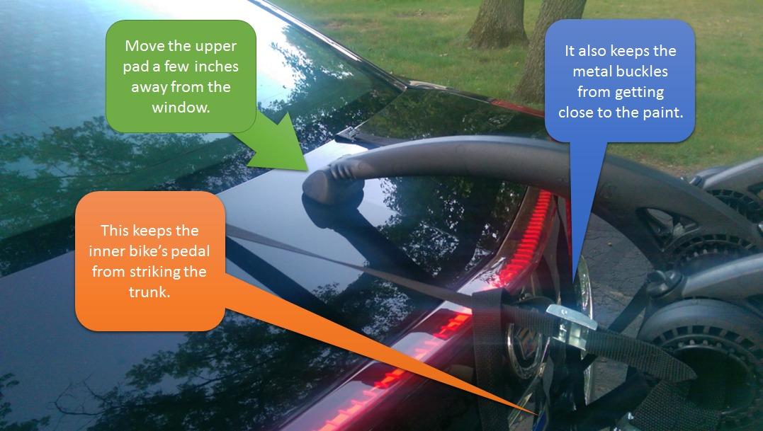 Saris Bones Car Trunk Bicycle Rack Carrier, Mounts 2 Bikes, Black customer photo 1