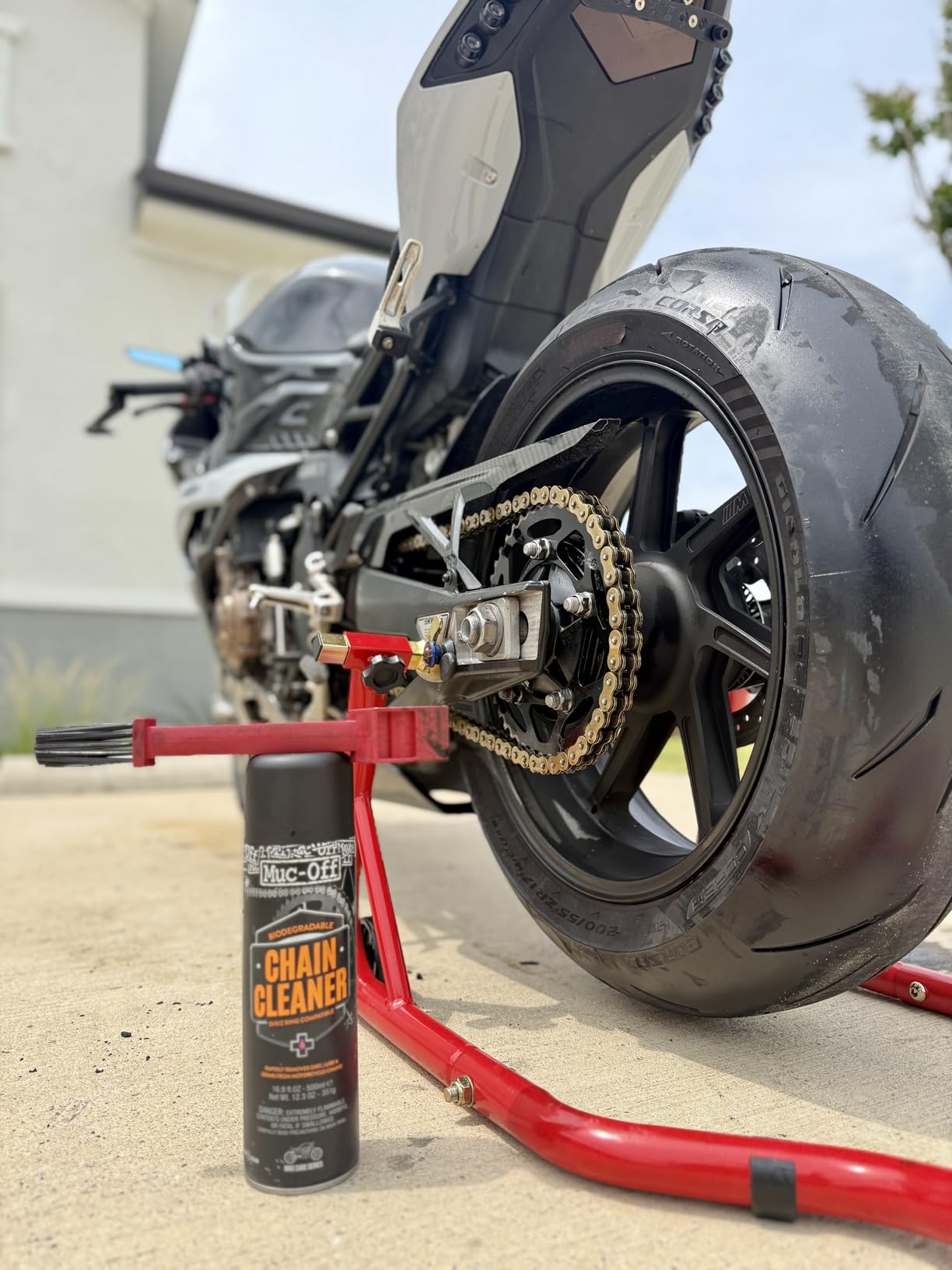 Muc-Off Motorcycle Chain Cleaner, 16.9 fl oz - Chain and Degreaser Spray for Cleaning - for On and Off-Road customer photo 1