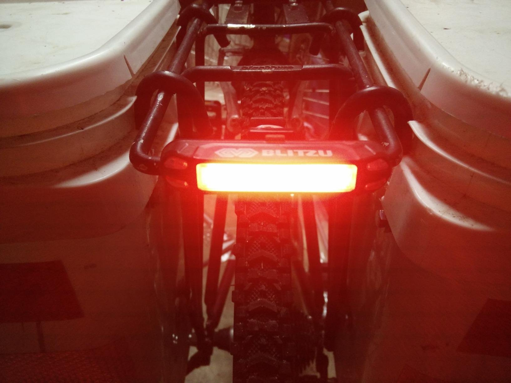 BLITZU USB-C Rechargeable Bike Tail Light 2 Pack, Bright Bicycle Rear Cycling Safety Flashlight Accessories for Night Riding, Cyborg 120T, 4 Light Modes for Adults Kids Men Women Road Mountain customer photo 1