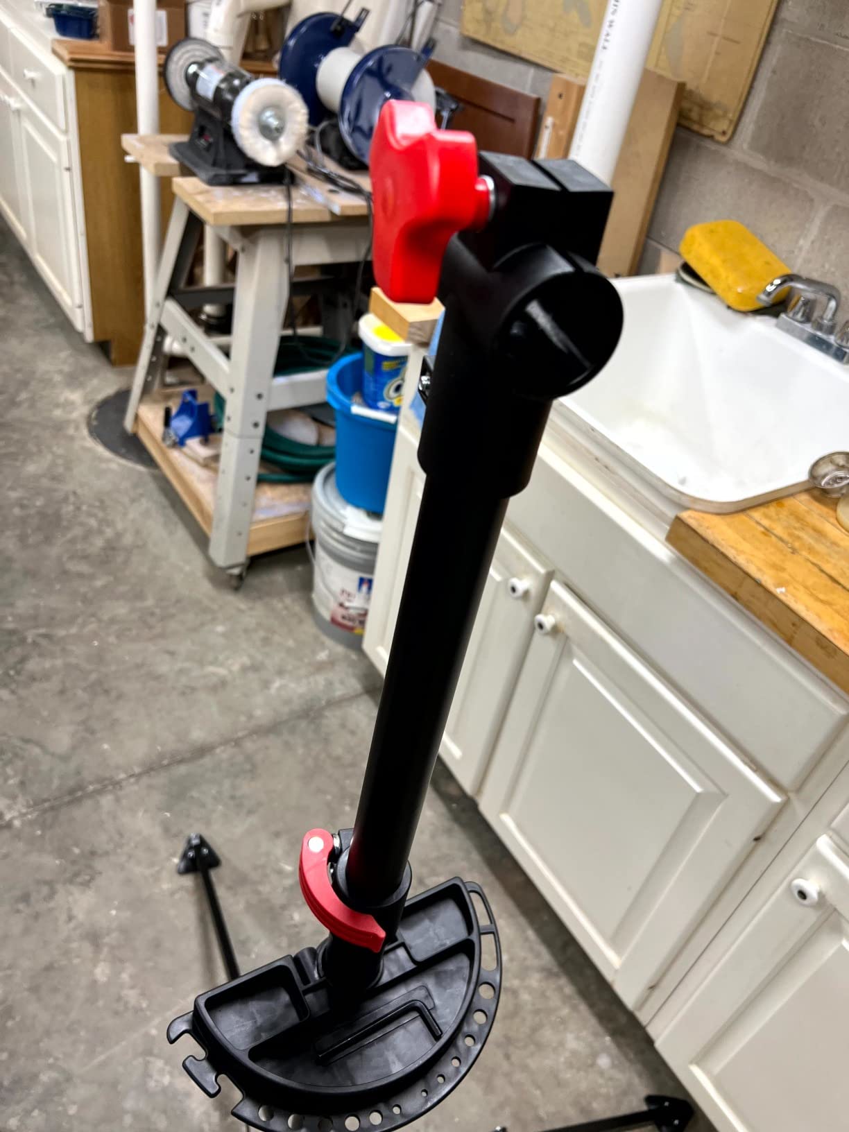 Yaheetech Bike Repair Stand - Height Adjustable Bicycle Workshop Stand with Tool Tray for Road & Mountain Bikes, Red/Blue customer photo 2