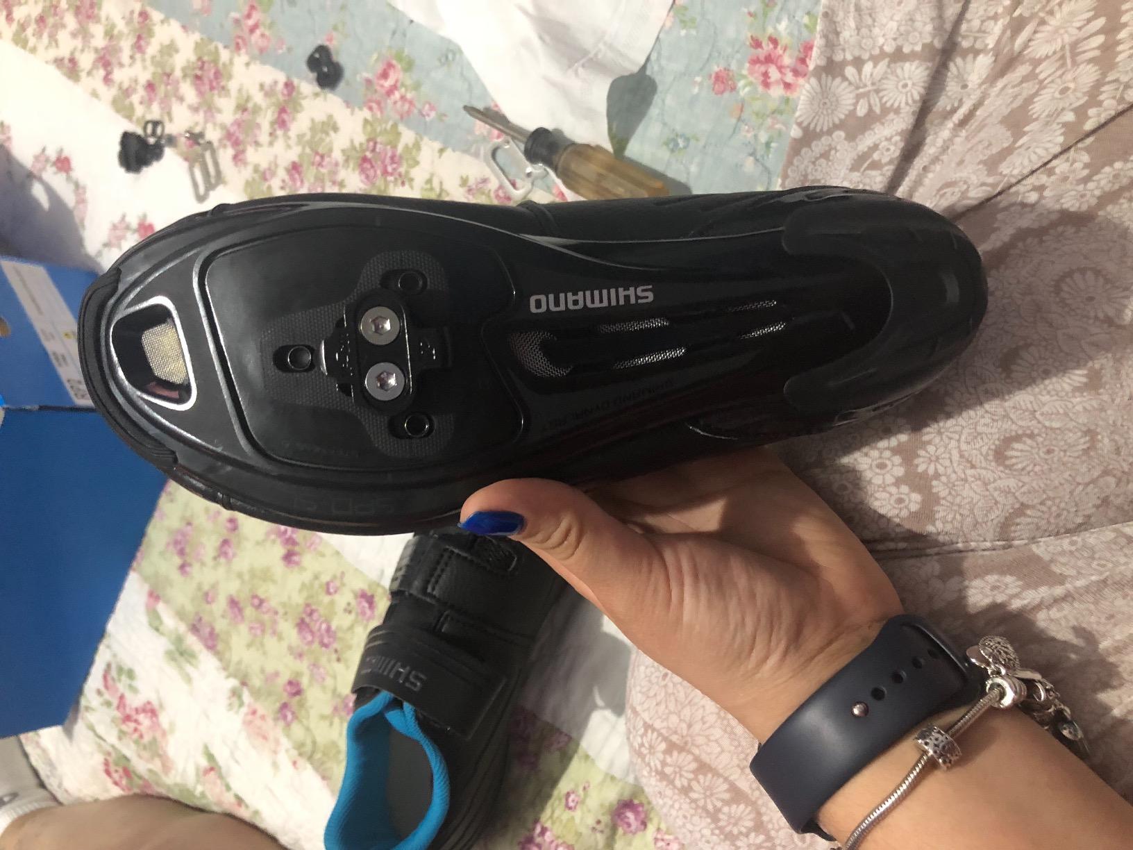 Shimano RP2W SPD-SL Women's Shoes, Black, Size 43 EUR, 10.4 US. customer photo 1