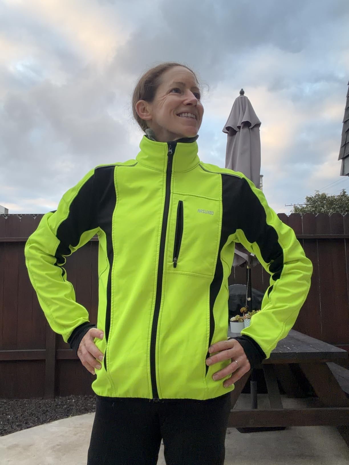 ARSUXEO Winter Warm UP Thermal Softshell Cycling Jacket Windproof Waterproof 15-k customer photo 1