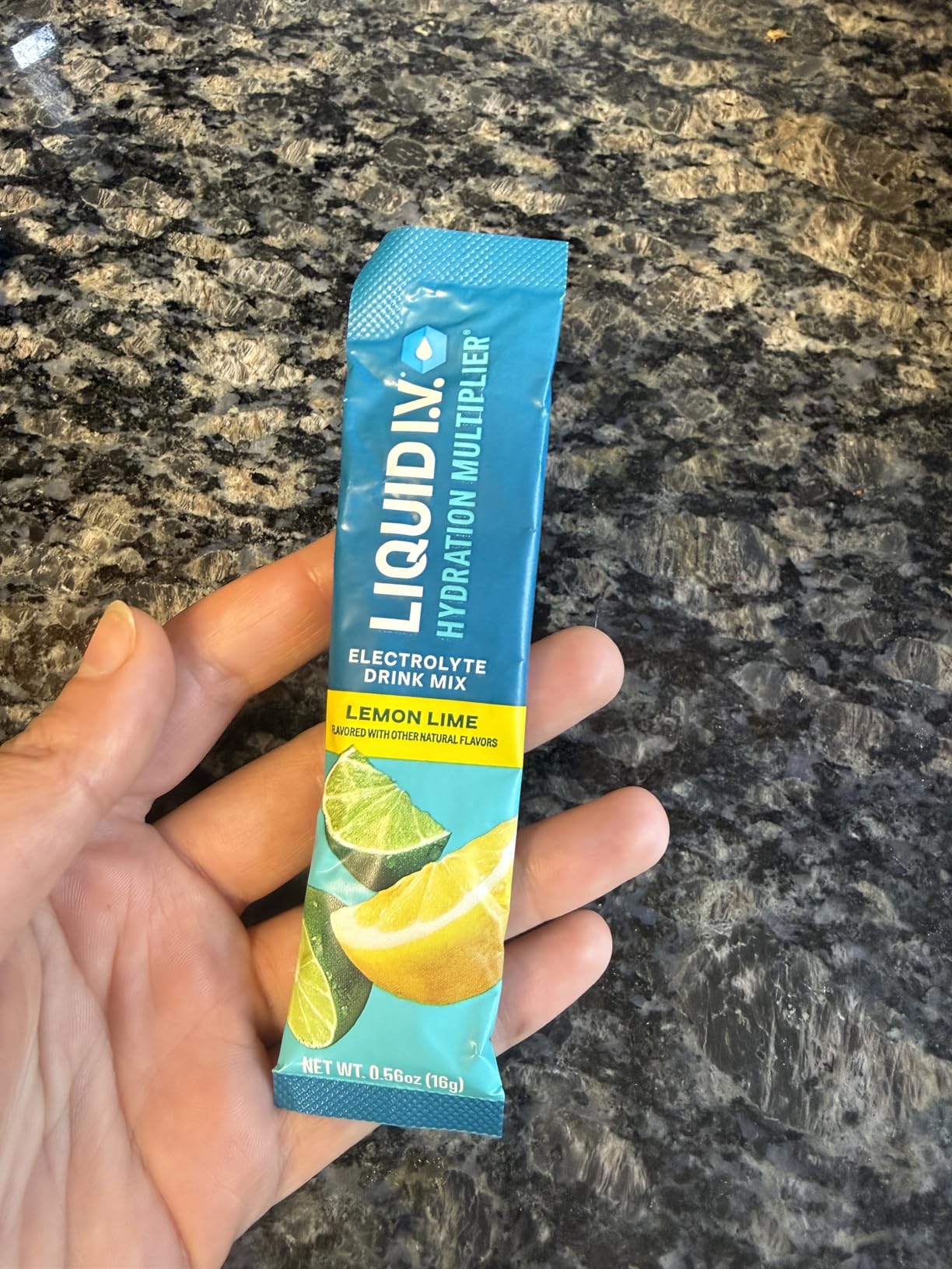 Liquid I.V. Hydration Electrolytes, Lemon Lime, 16 Count | Scientifically Formulated | Clinically Proven Hydration | No Artificial Sweeteners | Non-GMO | Vegan | Powder Drink Mix customer photo 1