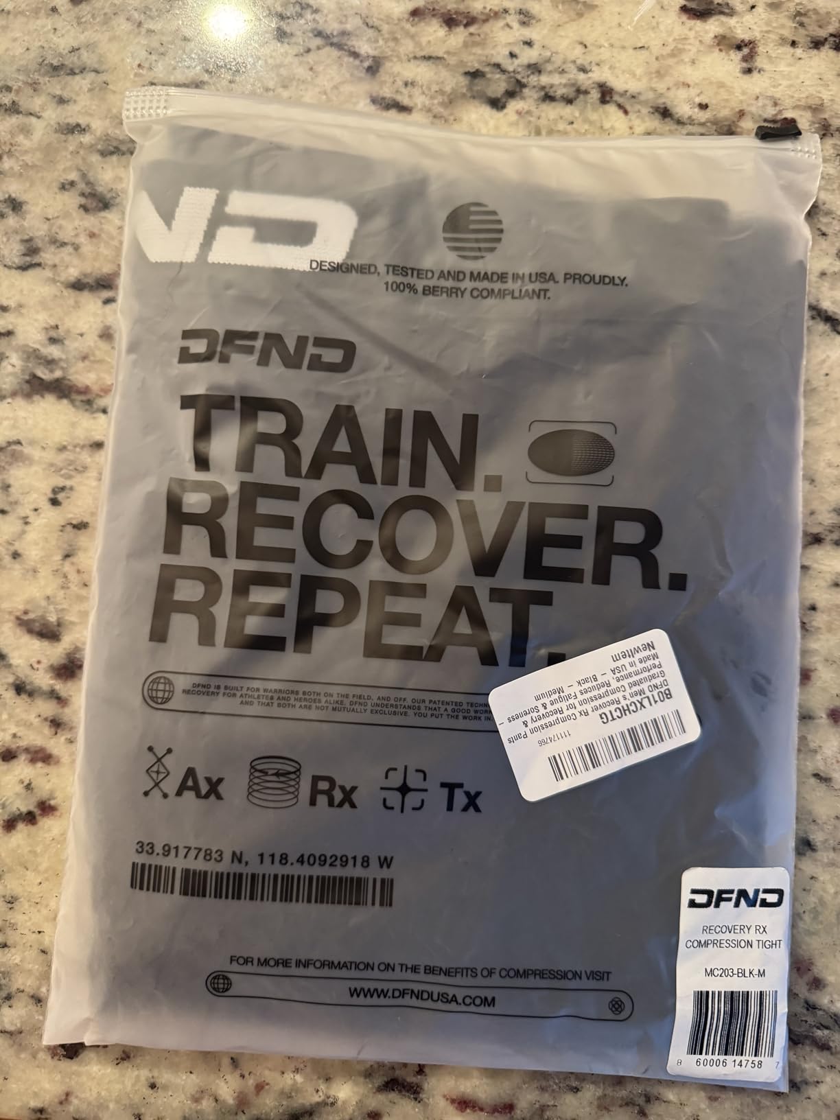 DFND Men's Recover Rx Compression Pant - Graduate Compression Recovery & Performance, Reduce Fatigue & Soreness - Made in USA customer photo 2