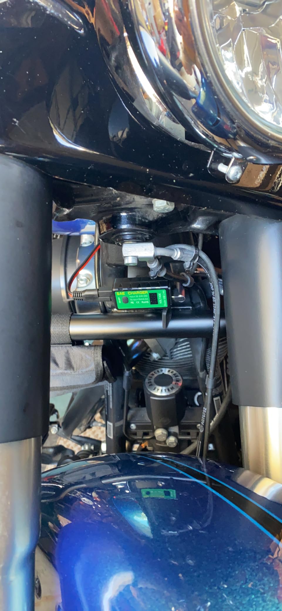 YONHAN Motorcycle Phone Charger Dual USB Type C PD & QC 3.0 | Motorcycle USB Charger Total 60W 6.8A SAE to USB Adapter with Voltmeter & ON/Off Switch Waterproof Accessories customer photo 1