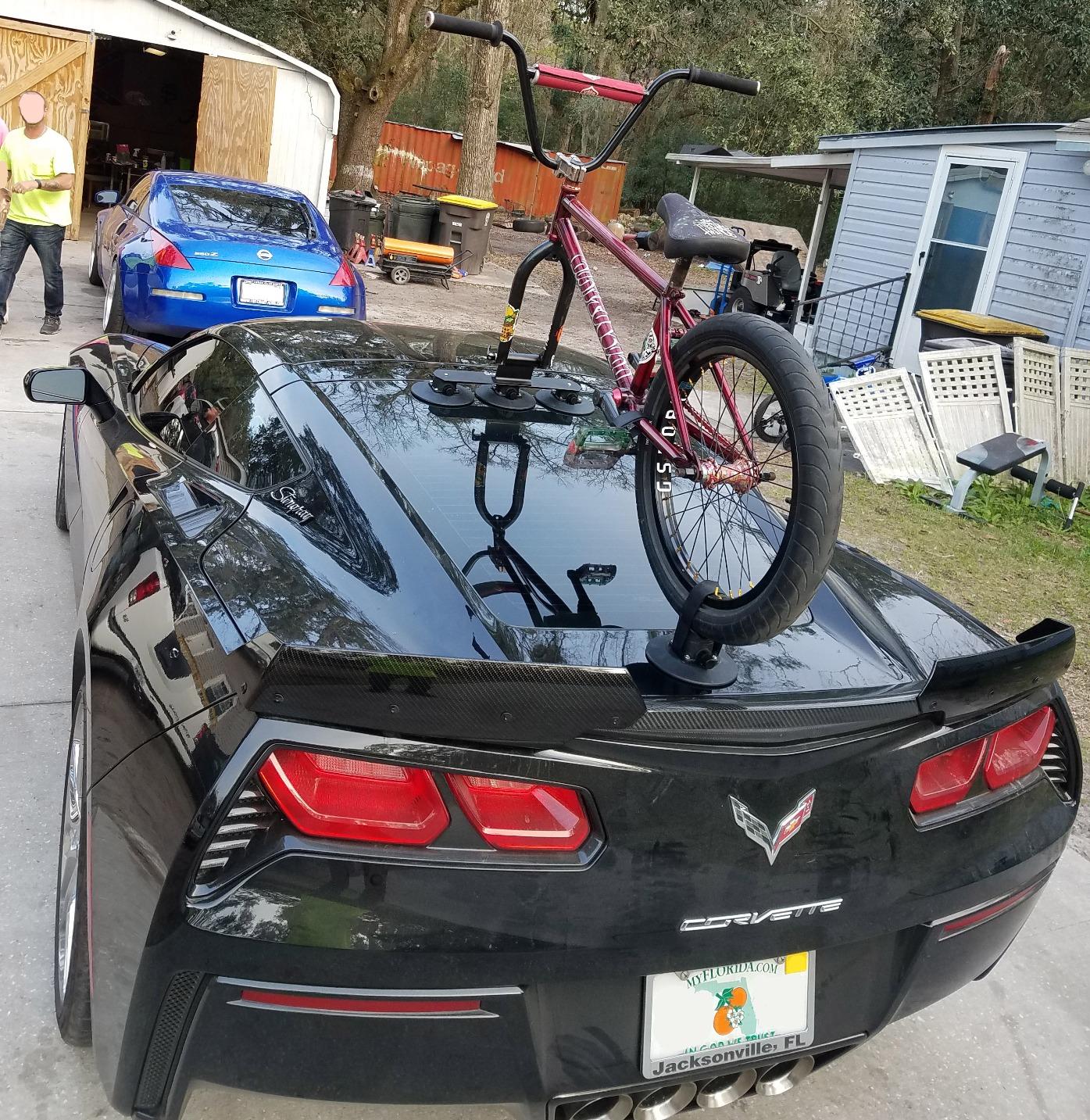 ROCKBROS Suction Cup Bike Rack for Car Roof Top - Sucker Bike Rack Quick Release Aluminium Alloy Bike Carrier with Sucker for 1 Bike customer photo 2