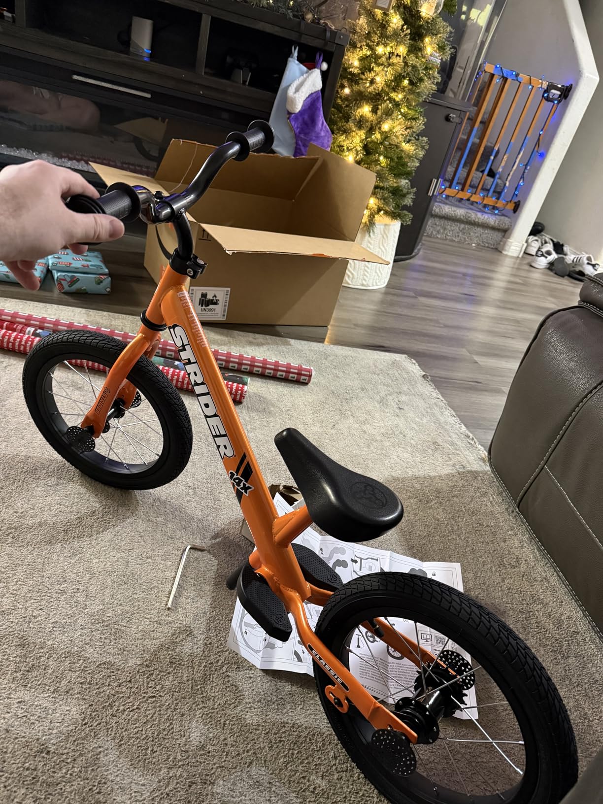 Strider 14x Classic, Balance Bike for Kids 3 to 6 Years - Includes Kid Sized Grips, Padded Seat, Performance Footrest, All-Purpose Tires customer photo 2