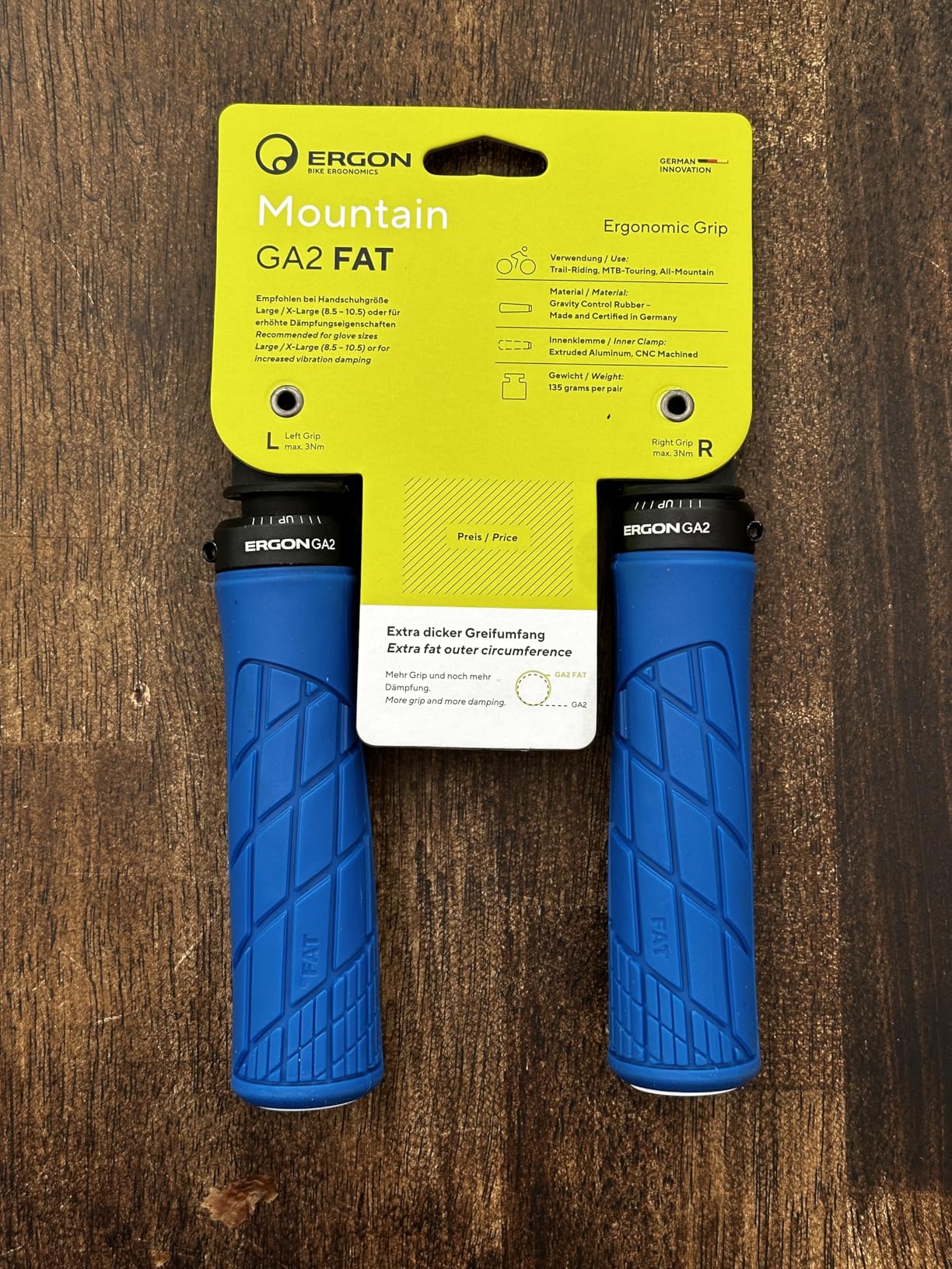 Ergon GA2 Fat MTB All-Mountain Bike Grips - Ergonomic, Adjustable, Soft German Rubber for Trail, XC, Freeride & Bikepacking customer photo 1