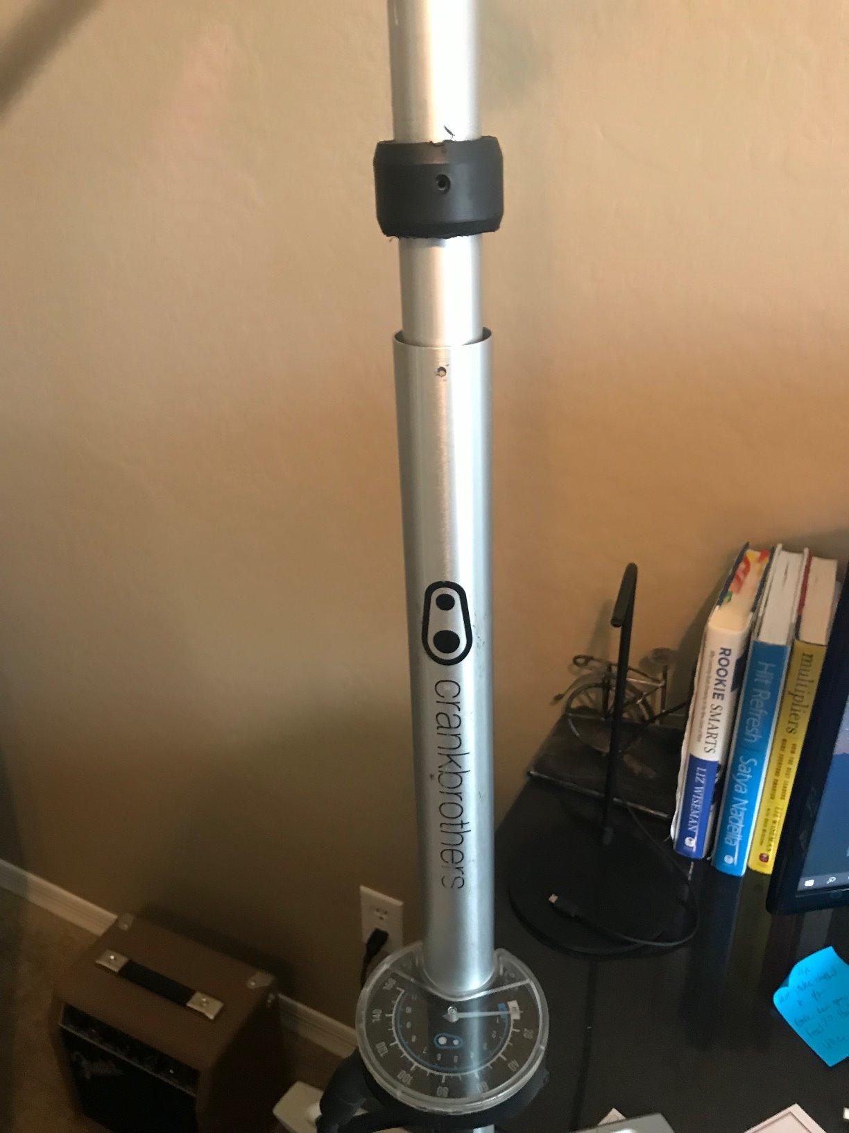 Crankbrothers Sterling Bike Floor Pump - Foot Activated High Pressure/High Volume Switch, Presta & Schrader, Hidden Needle Adapter customer photo 1