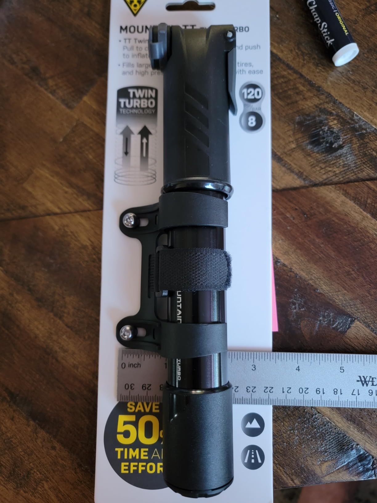 Topeak Mountain TT Twin Turbo Pump, 120 Psi/ 8.3 Bar, Fits Presta, Schrader, and Dunlop Valves customer photo 1