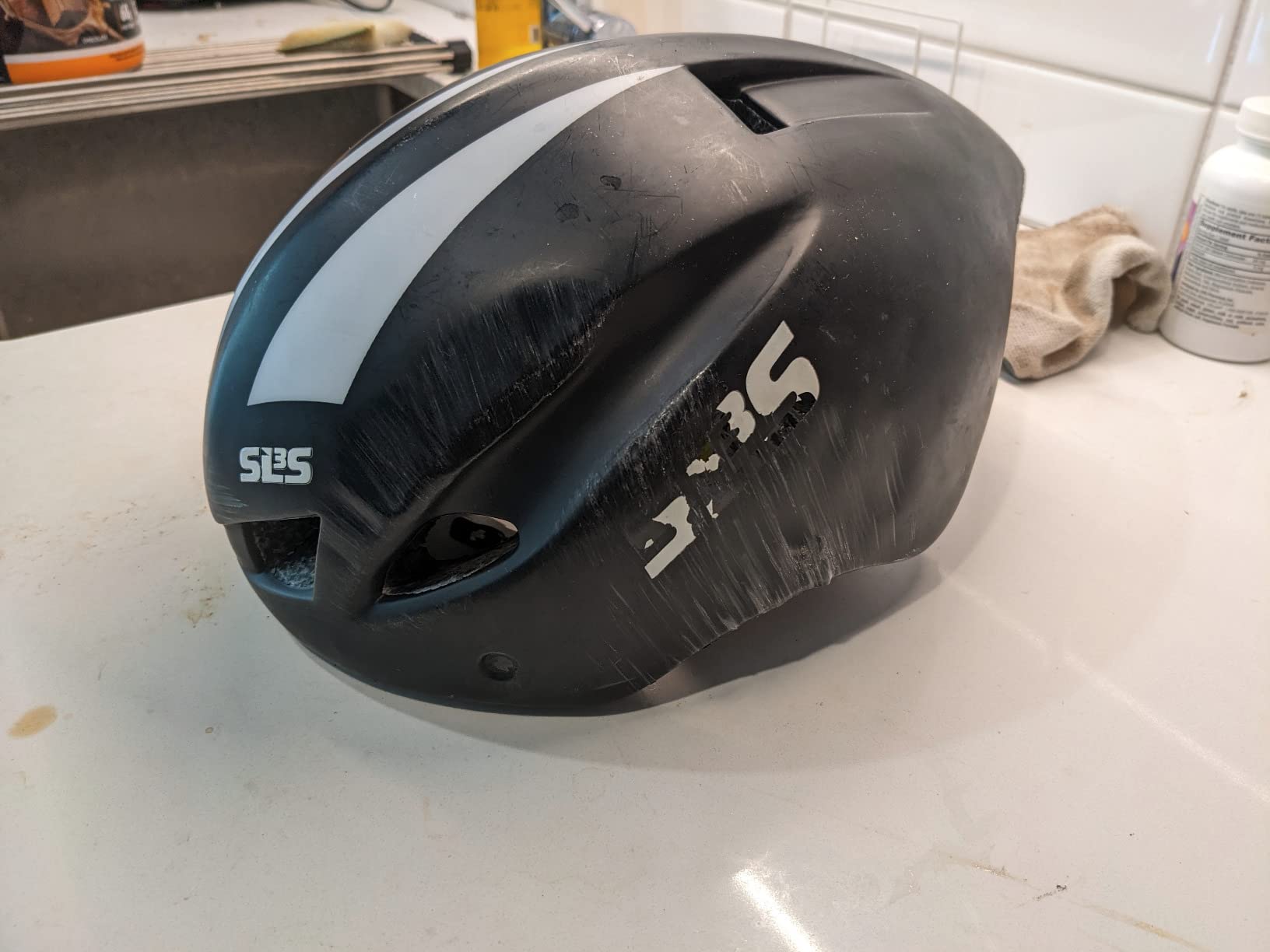 Triathlon Helmet - Aero Bike Helmet with Removable Shield Visor Time Trial TT - Lightweight Aero Helmet Triathlon Road Cycling Helmets Men/Women - One Size 22-24 Inches customer photo 1