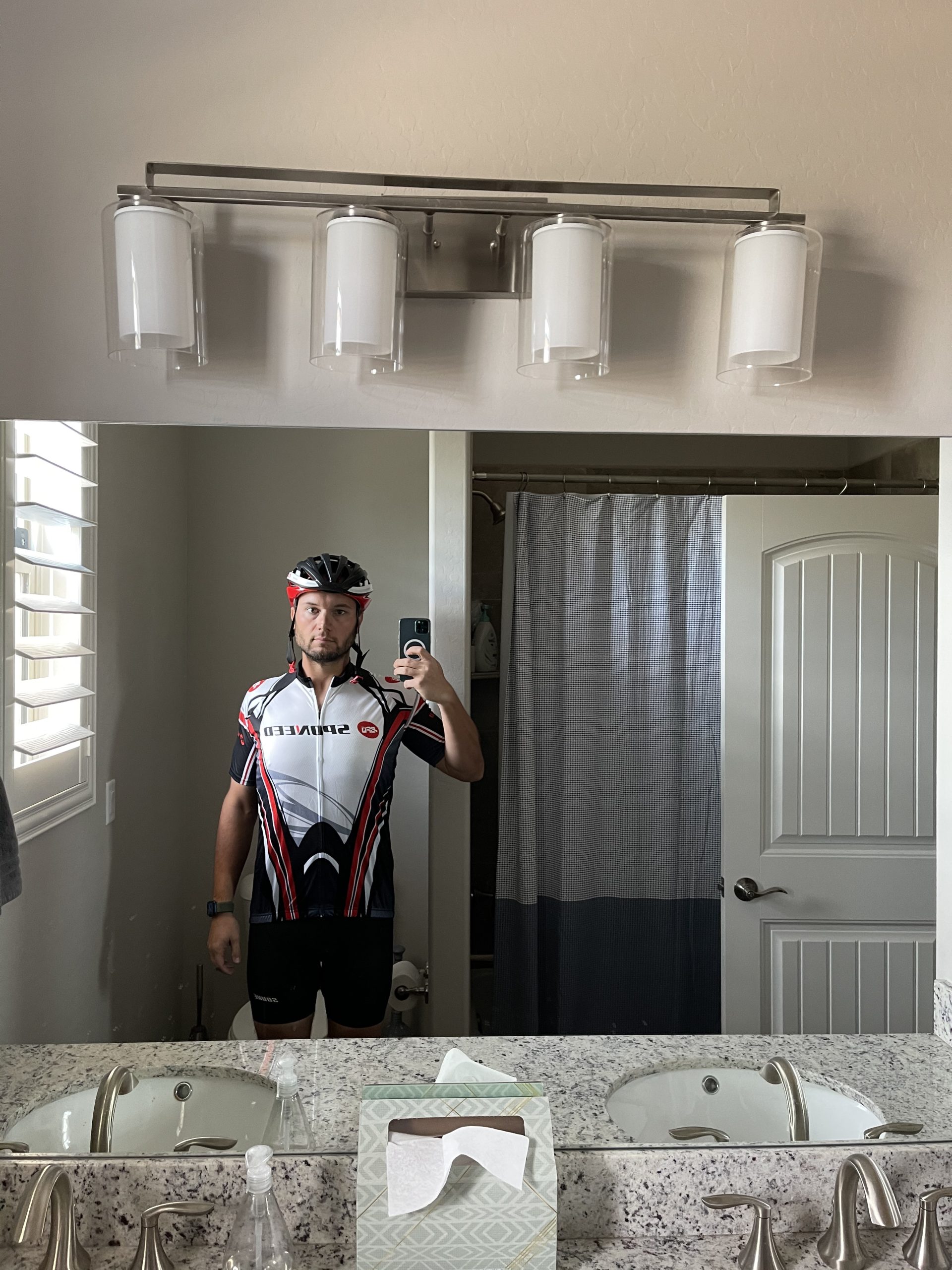sponeed Men's Cycling Jerseys Tops Biking Shirts Short Sleeve Bike Clothing Full Zipper Bicycle Jacket with Pockets customer photo 1