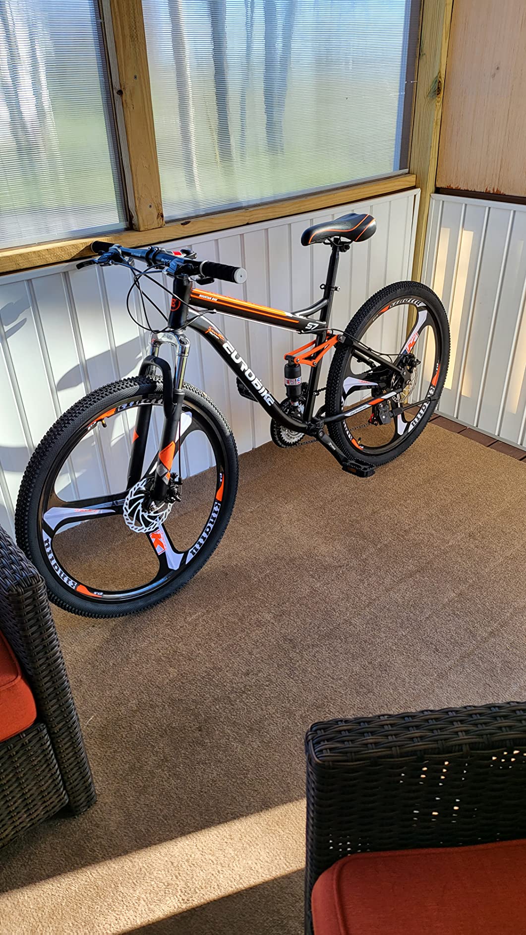 EUROBIKE Moutain Bike,21-Speed Bike,27.5-Inches Moutain Bike,Adult Bike,DualSuspension Bike (3-Spoke Wheel) customer photo 1