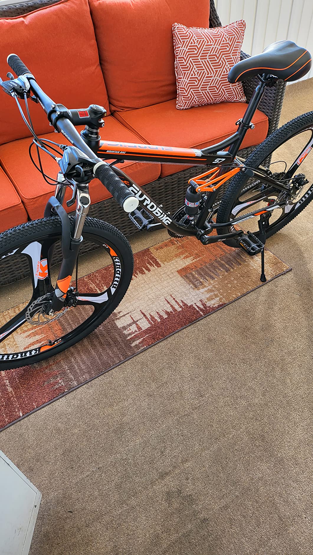 EUROBIKE Moutain Bike,21-Speed Bike,27.5-Inches Moutain Bike,Adult Bike,DualSuspension Bike (3-Spoke Wheel) customer photo 2