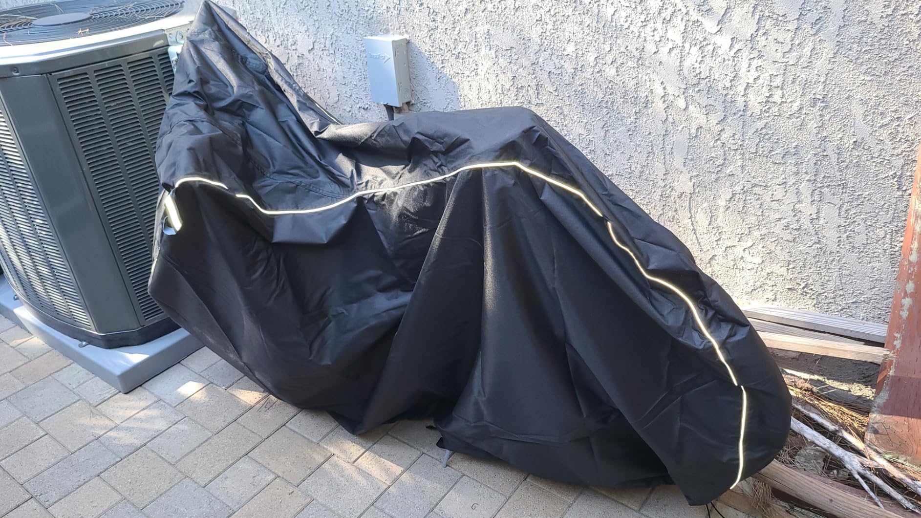 Bike Cover - Waterproof Outdoor & Indoor Bicycle Storage For 2 Bikes - Heavy Duty Ripstop 210D Tent Material - Stationary Electric Bike Protection for All Seasons customer photo 1