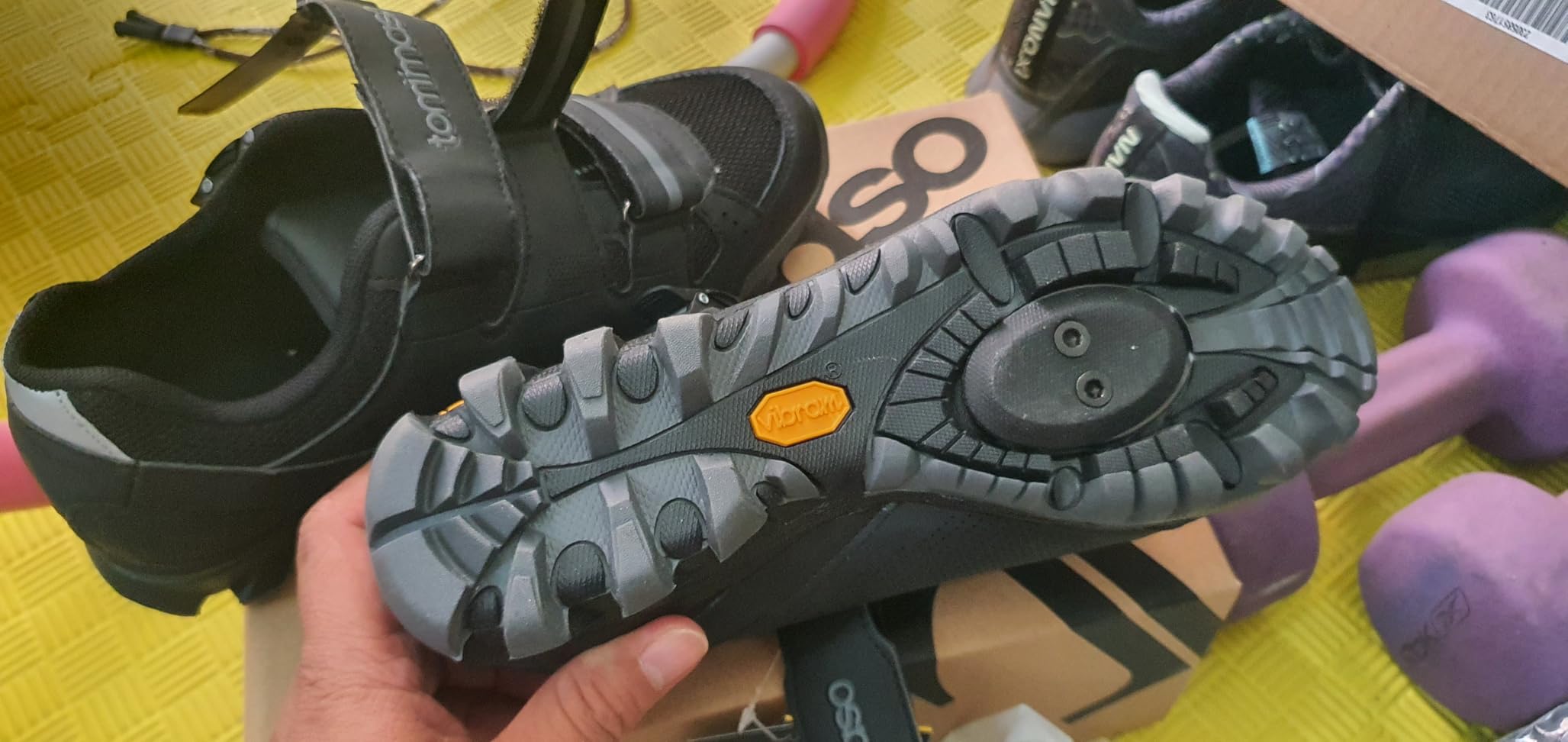 Mens Cycling Shoes - SPD Compatible Outdoor, MTB, Gravel & Mountain Bike Shoes - Walkable Design - Cleats Not Included customer photo 2