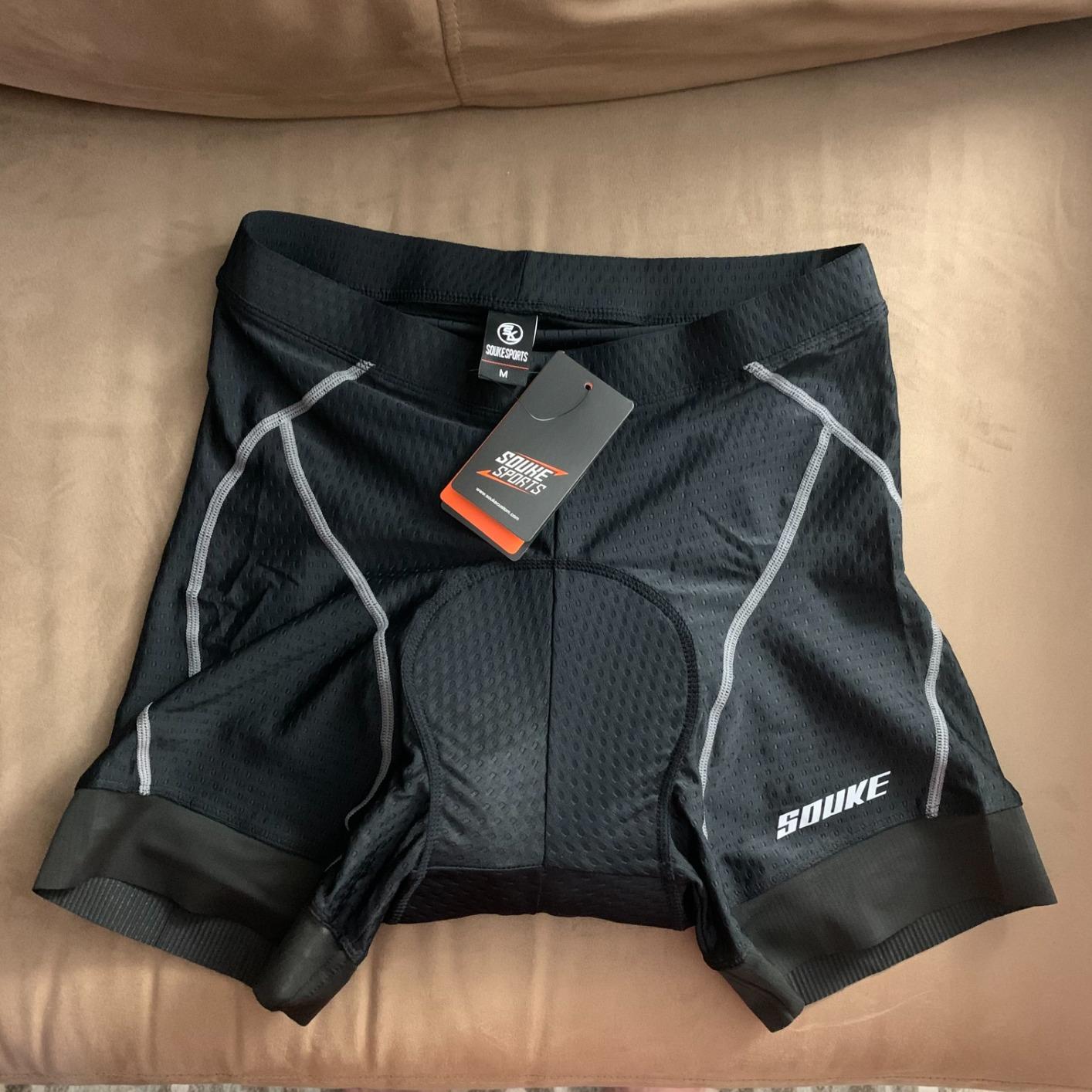 Souke Sports Men's Cycling Underwear Shorts 4D Padded Bike Bicycle MTB Liner Shorts with Anti-Slip Leg Grips customer photo 2