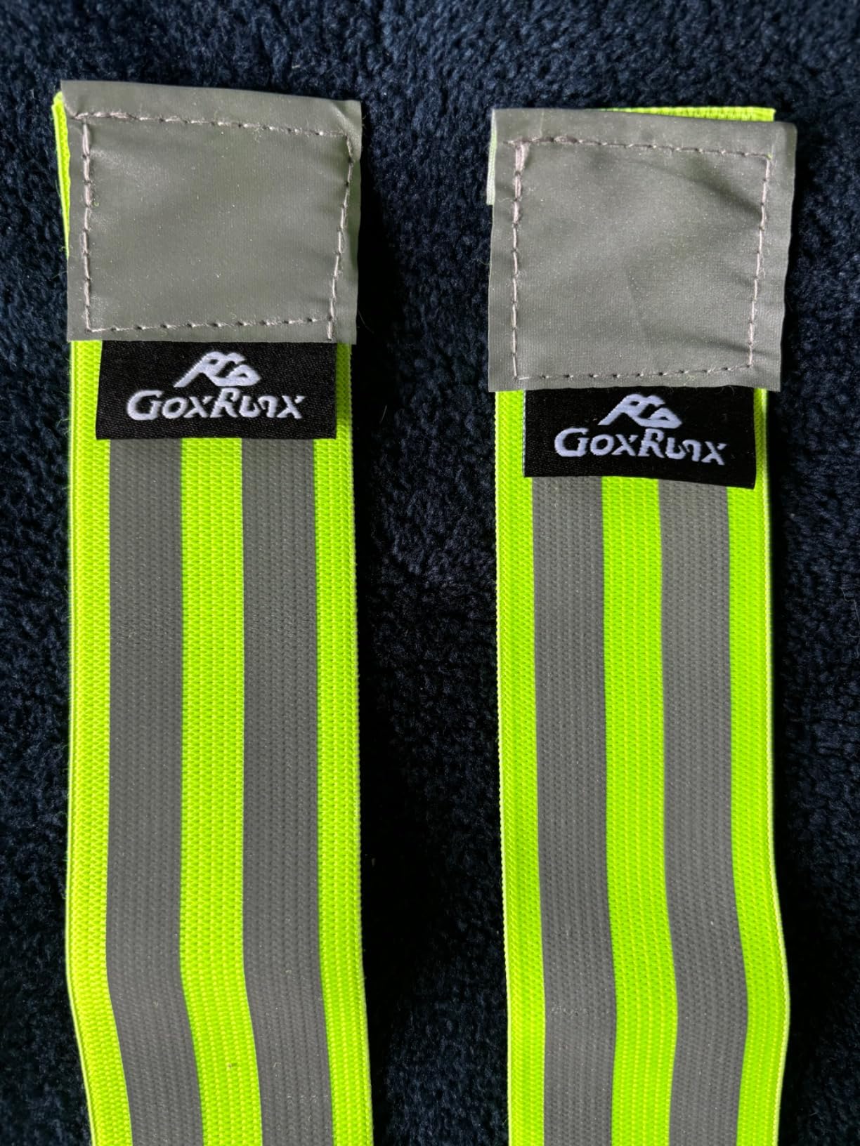 GoxRunx Reflective Bands Running Gear 6 Pack-Adjustable Reflective Armband Arm Wrist Ankle Leg Bands Reflectors -Reflective Tape Straps for Clothing Night Running Cycling Walking -Slap Bracelets customer photo 2